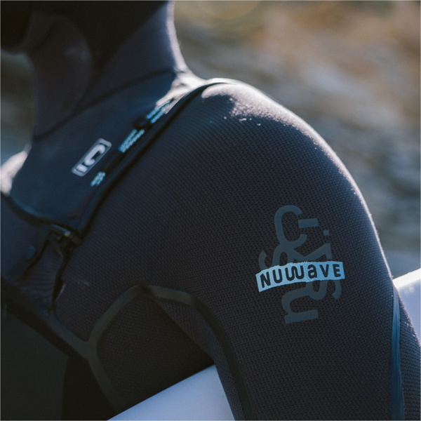 2026 C-Skins Mens Nuwave Wired 5/4mm Hooded Wetsuit CWI54MH - Black / Meteor / Blue